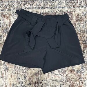 Athleta Black High-Waist Tie Shorts